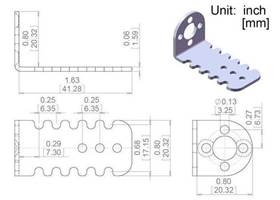 Pololu 20D mm gearmotor bracket dimensions